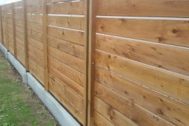 medinė horizontali vienpusė tvora