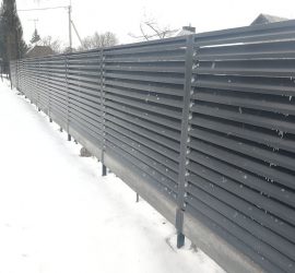 skardinės tvoros žaliuzi horizontalios 10