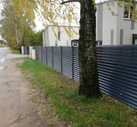 skardinės tvoros žaliuzi horizontalios 7